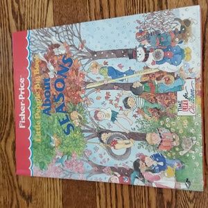 Vtg, 1980's Fisher-Price Little People Big Book "About Seasons" Hardcover